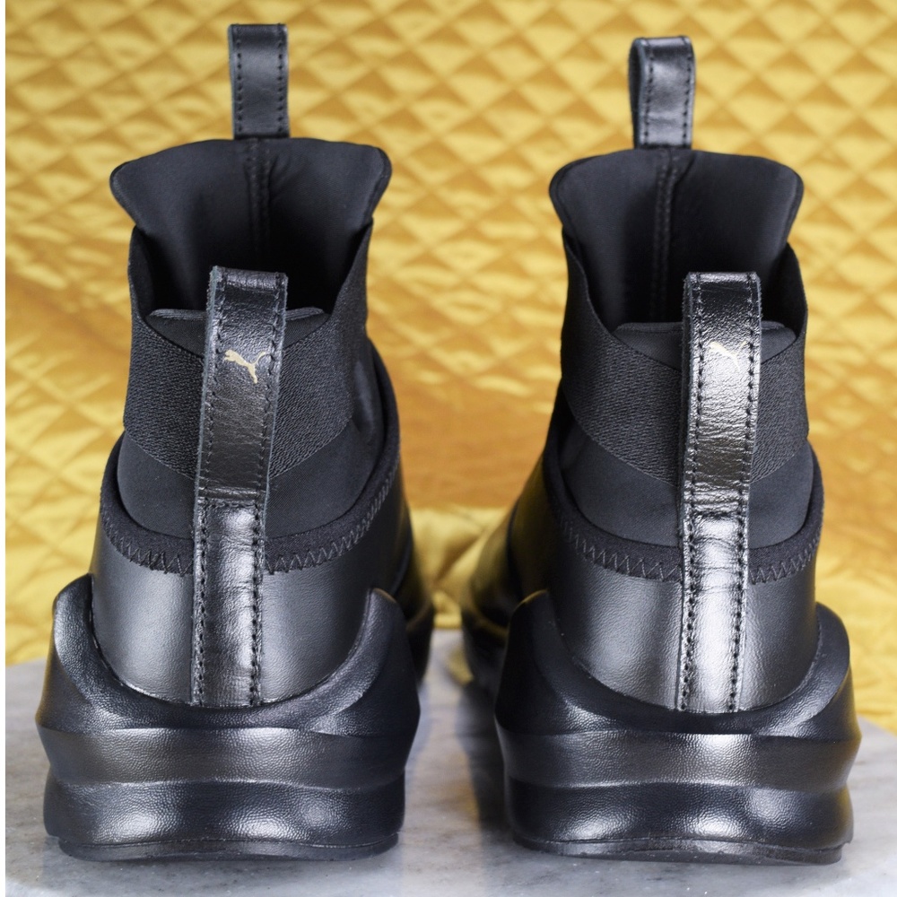 🔥🔥SOLD Womens PUMA FIERCE Strap Leather Trainers - Picture 5 of 8